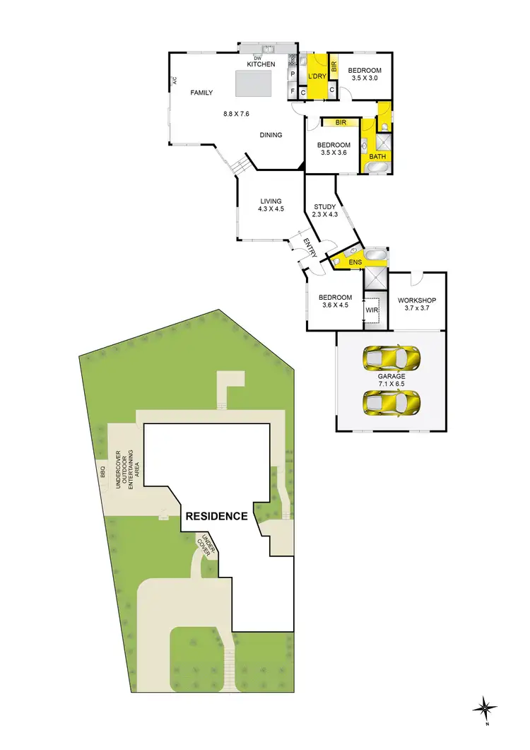 Floorplan of Homely house listing, 14 Monterey Drive, Waurn Ponds VIC 3216