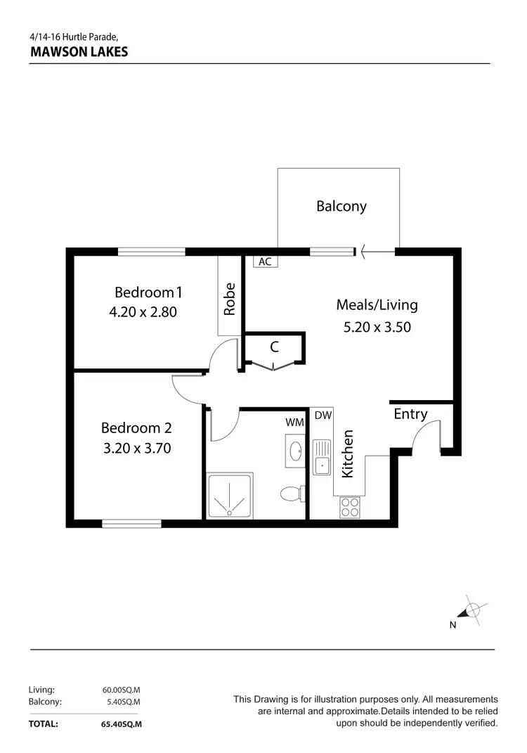 Floorplan of Homely apartment listing, 4/14-16 Hurtle Parade, Mawson Lakes SA 5095