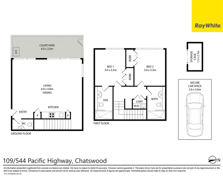 Floorplan of Homely unit listing, 109/544 Pacific Highway, Chatswood NSW 2067