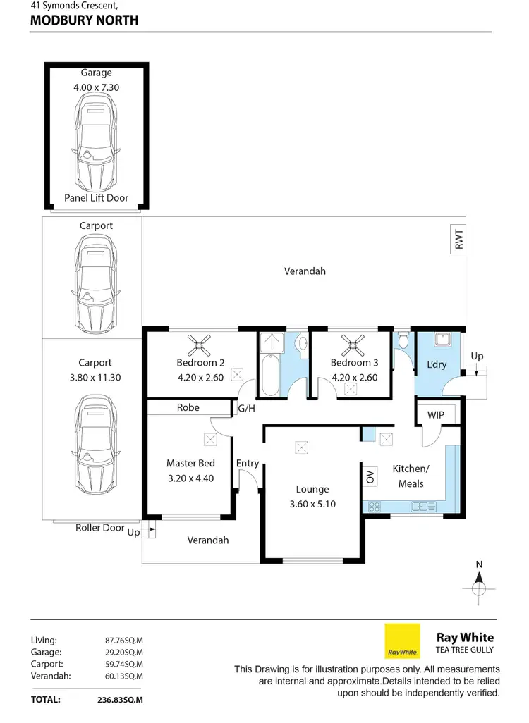 Floorplan of Homely house listing, 41 Symonds Crescent, Modbury North SA 5092