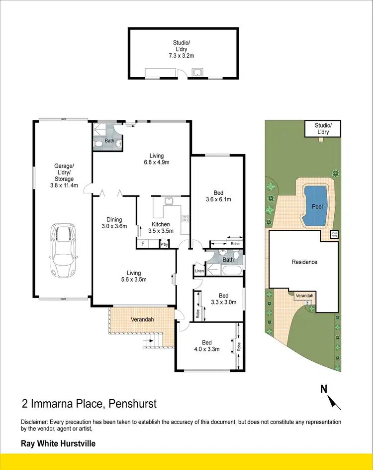 Floorplan of Homely house listing, 2 Immarna Place, Penshurst NSW 2222