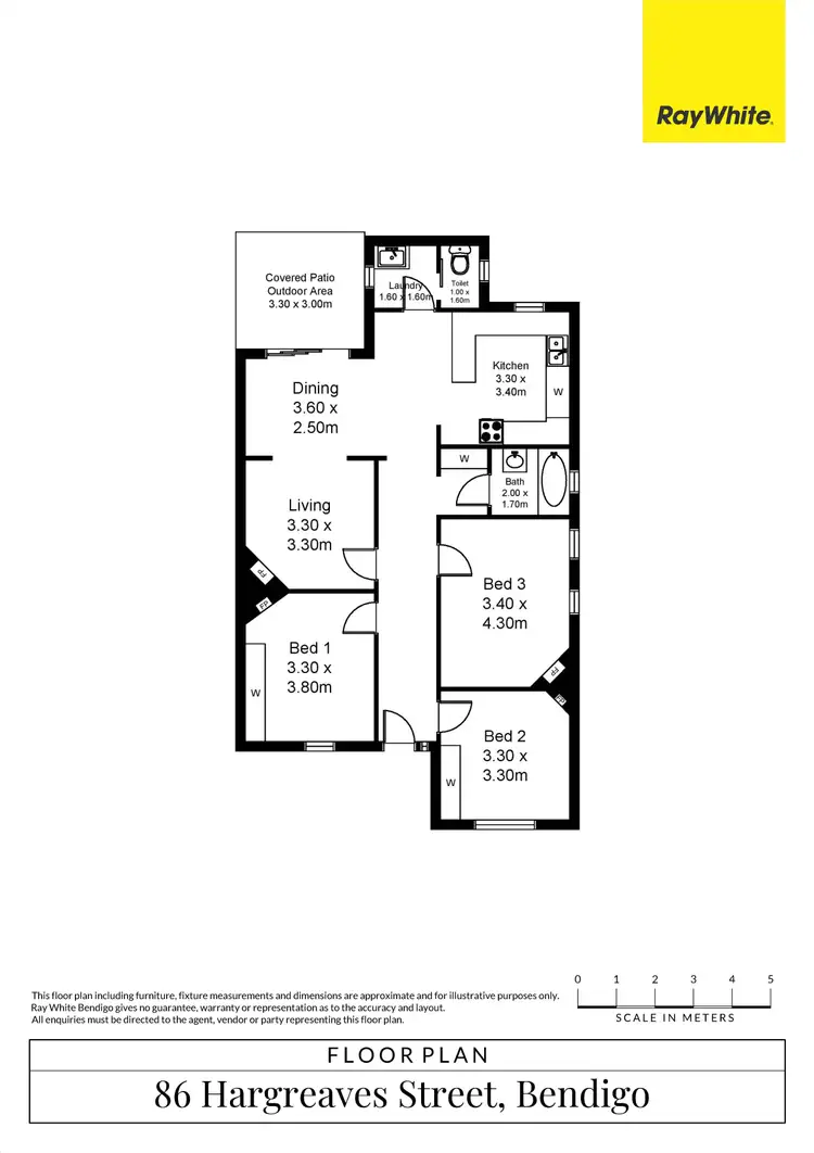 Floorplan of Homely house listing, 86 Hargreaves Street, Bendigo VIC 3550