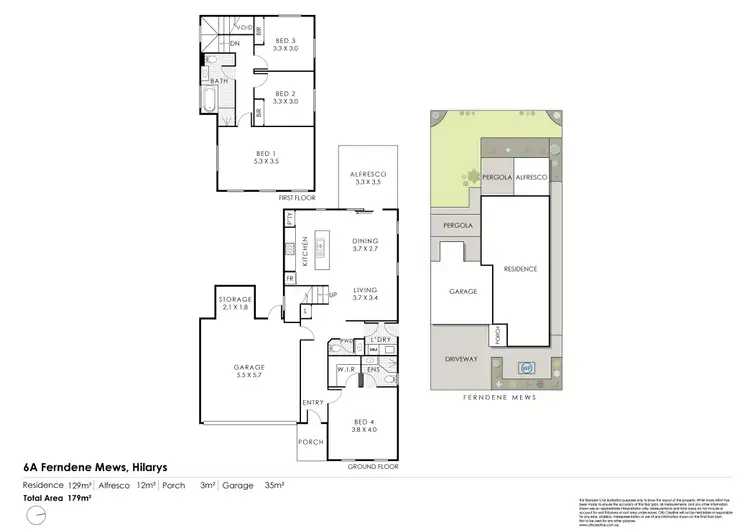 Floorplan of Homely house listing, 6A Ferndene Mews, Hillarys WA 6025