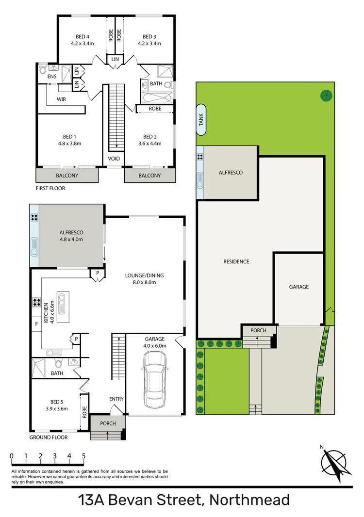 Floorplan of Homely semi-detached listing, 13A Bevan Street, Northmead NSW 2152