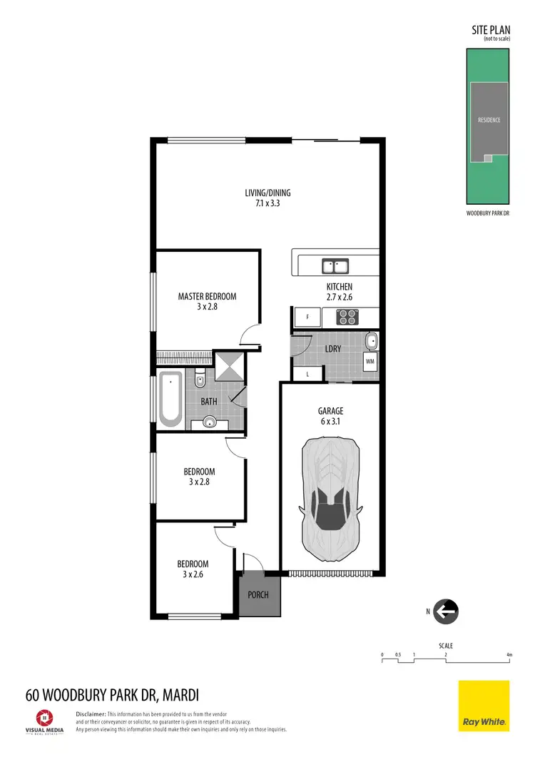 Floorplan of Homely semi-detached listing, 1 & 2/60 Woodbury Park Drive, Mardi NSW 2259