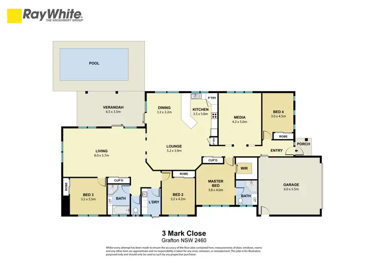 Floorplan of Homely house listing, 3 Mark Close, Grafton NSW 2460