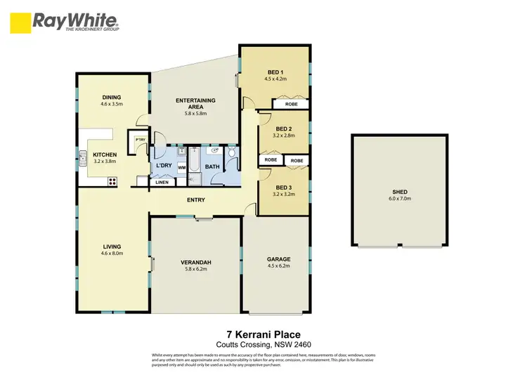 Floorplan of Homely house listing, 7 Kerrani Place, Coutts Crossing NSW 2460