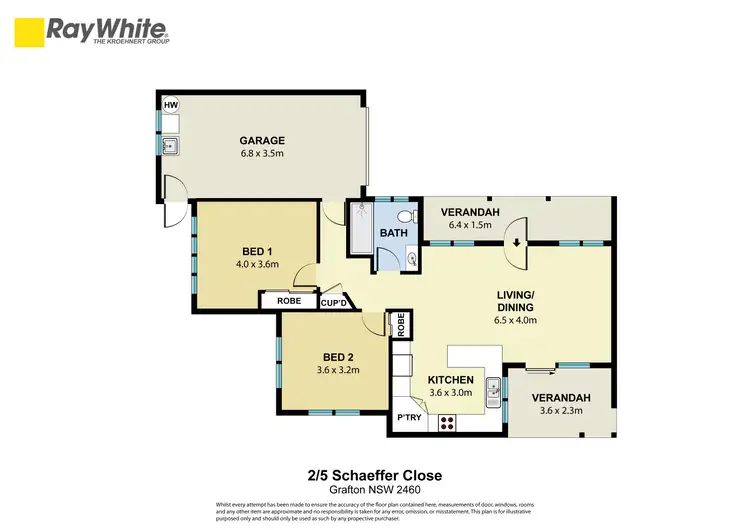 Floorplan of Homely unit listing, 2/5 Schaeffer Close, Grafton NSW 2460
