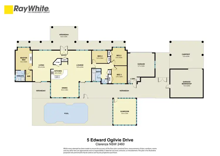 Floorplan of Homely house listing, 5 Edward Ogilvie Drive, Clarenza NSW 2460