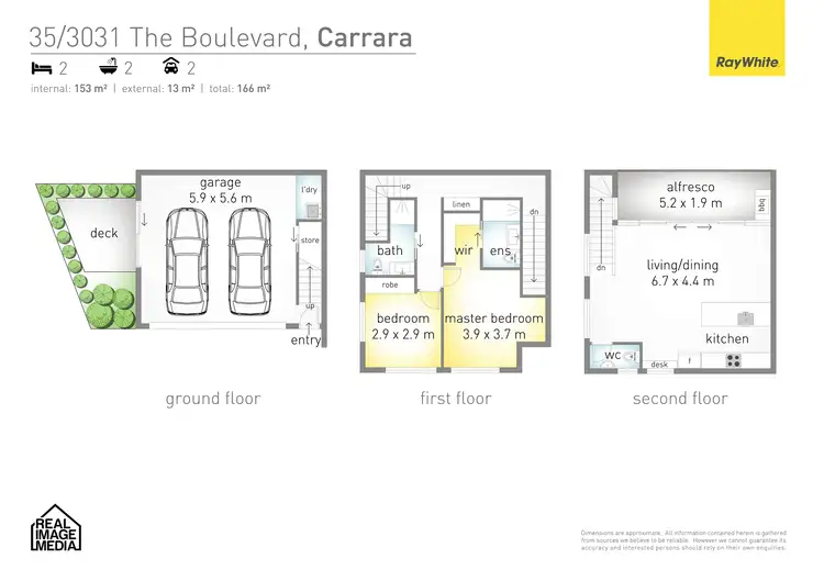 Floorplan of Homely townhouse listing, 35/3031 The Boulevarde, Carrara QLD 4211