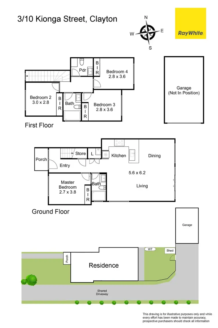 Floorplan of Homely townhouse listing, 3/10 Kionga Street, Clayton VIC 3168