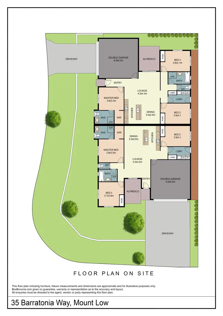 Floorplan of Homely semi-detached listing, 35 Barratonia Way, Mount Low QLD 4818