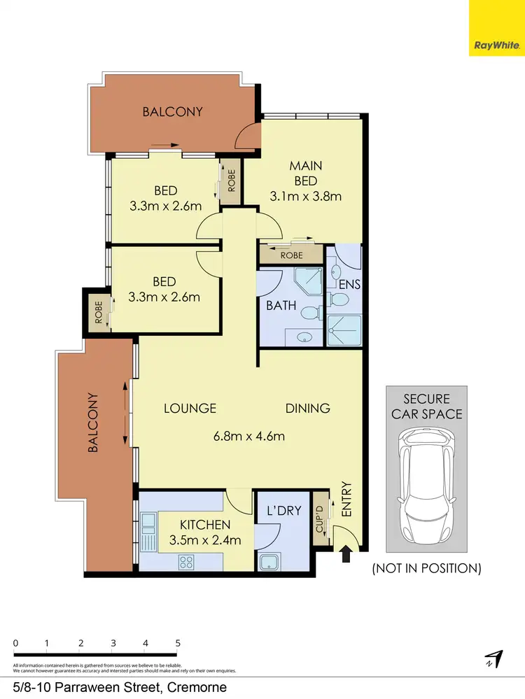 Floorplan of Homely apartment listing, 5/8-10 Parraween Street, Cremorne NSW 2090