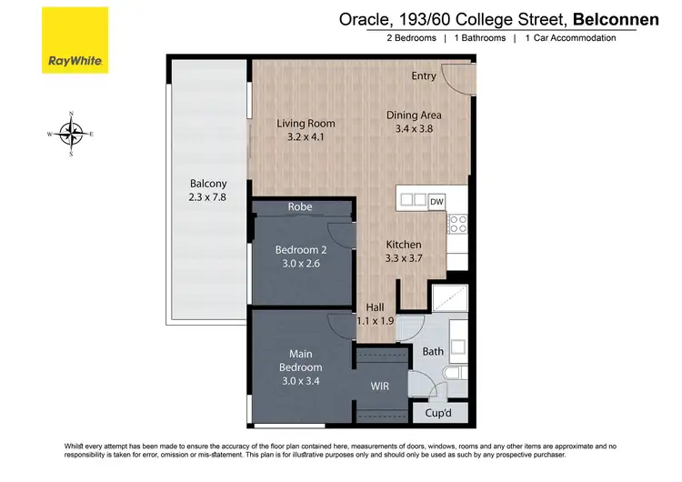 Floorplan of Homely unit listing, 193/60 College Street, Belconnen ACT 2617
