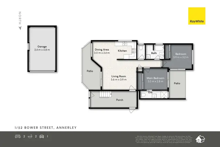 Floorplan of Homely unit listing, 1/54 Bower Street, Annerley QLD 4103