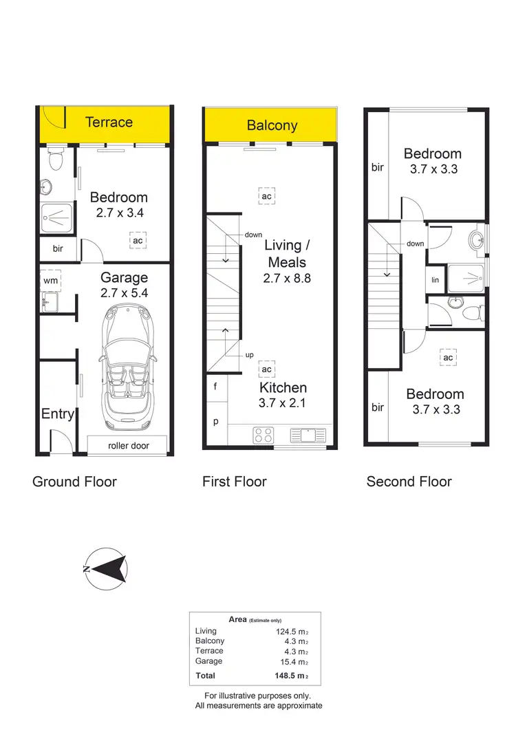 Floorplan of Homely townhouse listing, 1/27 Cypress Street, Adelaide SA 5000