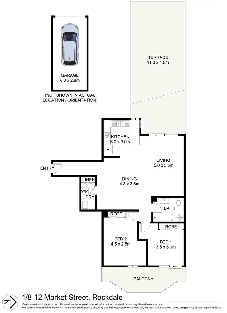 Floorplan of Homely apartment listing, 1/8-12 Market Street, Rockdale NSW 2216