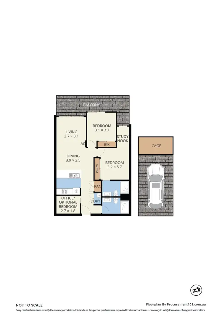 Floorplan of Homely apartment listing, 108/1 Lusher Road, Croydon VIC 3136