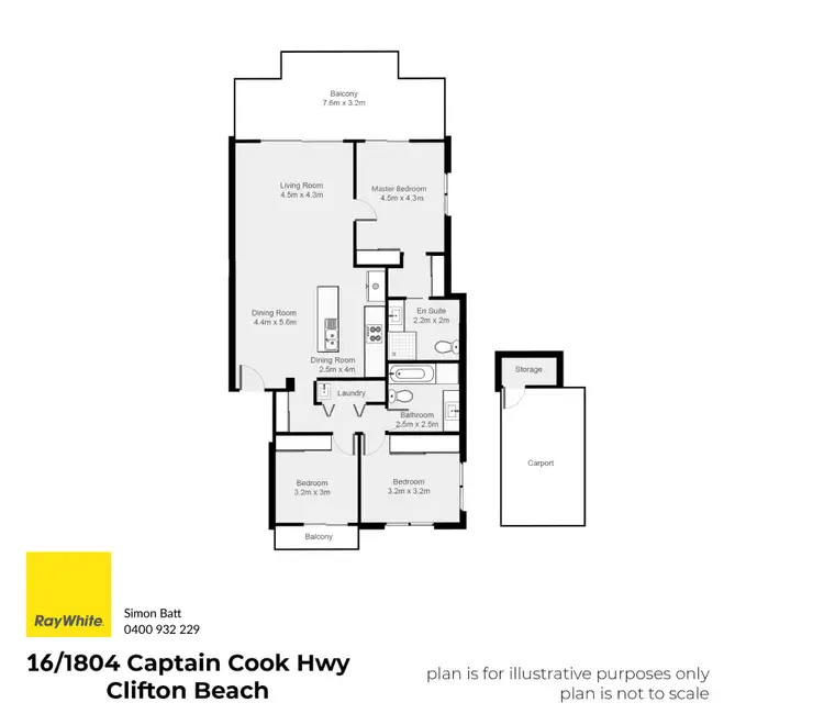 Floorplan of Homely unit listing, 16/1804 Captain Cook Highway, Clifton Beach QLD 4879
