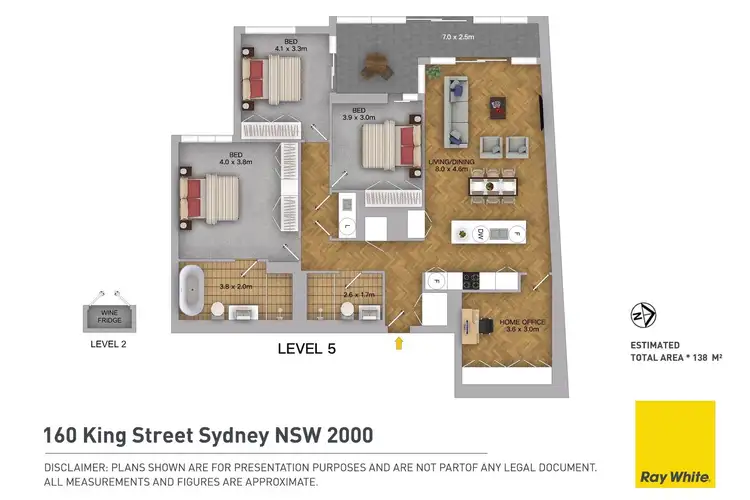 Floorplan of Homely apartment listing, Level 5/160 King Street, Sydney NSW 2000