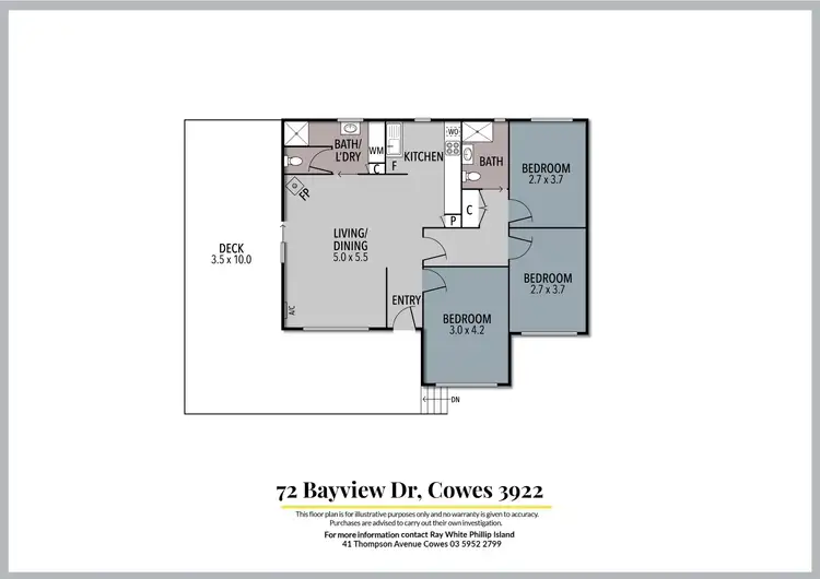 Floorplan of Homely house listing, 72 Bayview Drive, Cowes VIC 3922