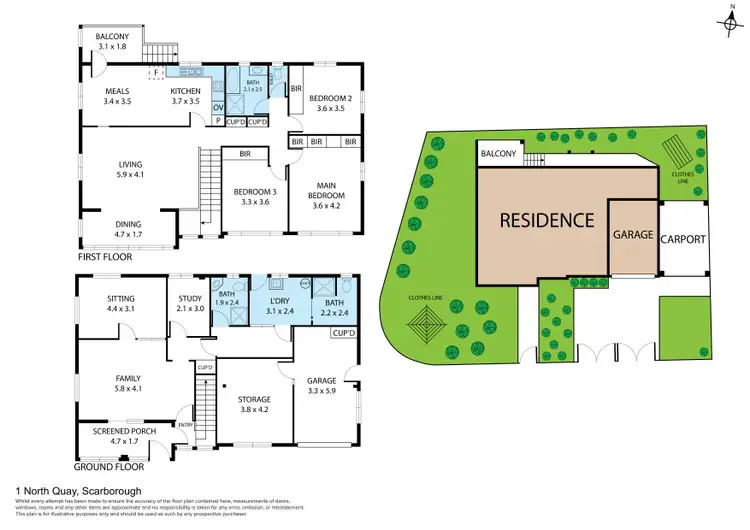 Floorplan of Homely house listing, 1 North Quay, Scarborough QLD 4020