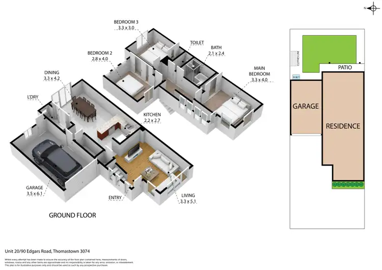 Floorplan of Homely townhouse listing, 20/90 Edgars Road, Thomastown VIC 3074