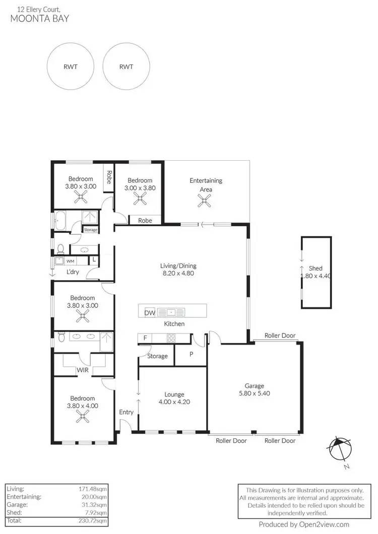 Floorplan of Homely house listing, 12 Ellery Court, Moonta Bay SA 5558