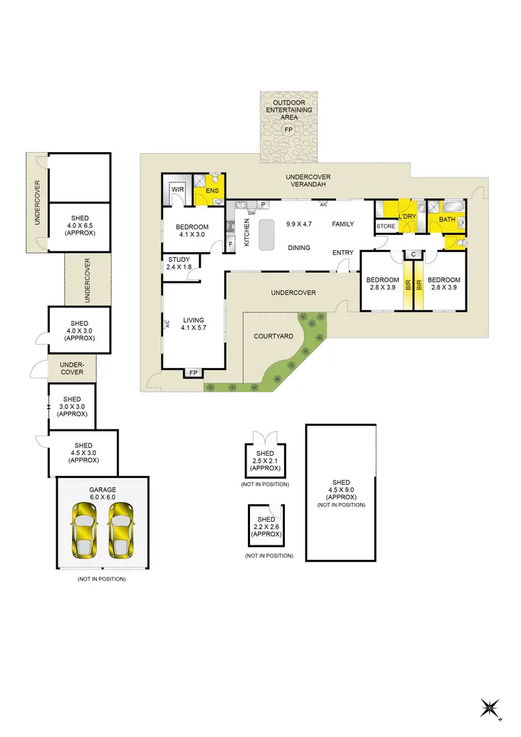Floorplan of Homely rural property listing, 1175 Bannockburn-Shelford Road, Teesdale VIC 3328