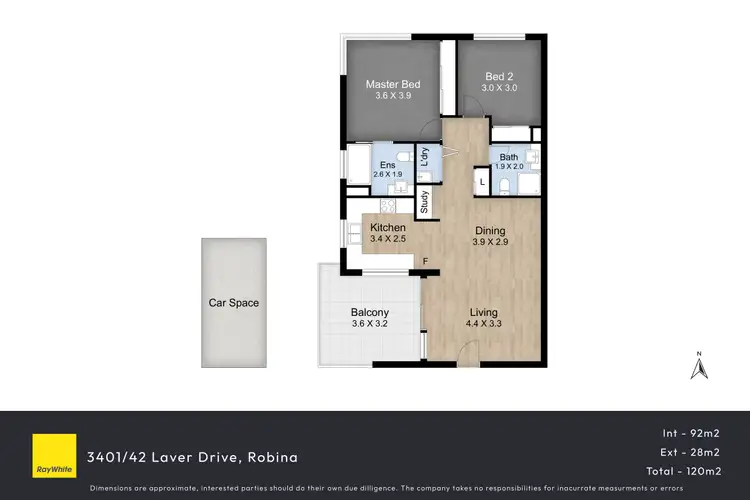 Floorplan of Homely house listing, 3401/42 Laver Drive, Robina QLD 4226