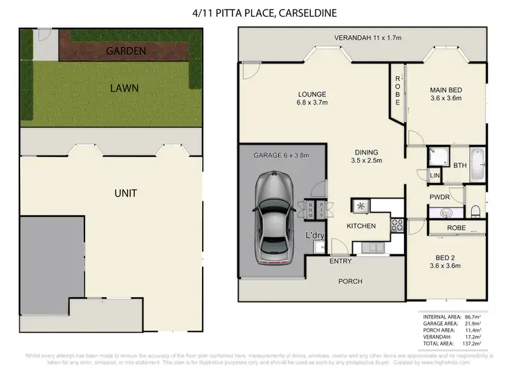 Floorplan of Homely villa listing, 4/11 Pitta Place, Carseldine QLD 4034