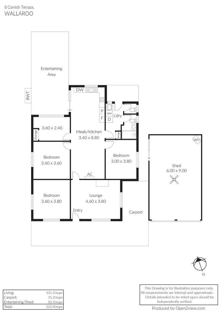 Floorplan of Homely house listing, 8 Cornish Terrace, Wallaroo SA 5556