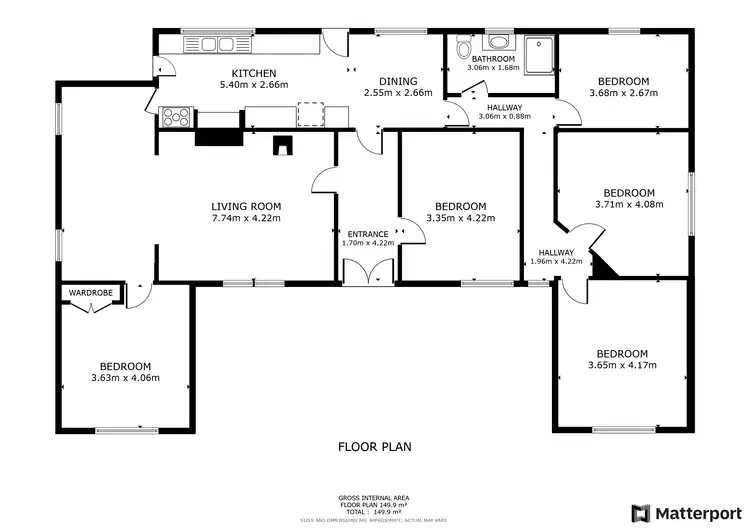 Floorplan of Homely rural property listing, 86 Louttits Lane, Koraleigh NSW 2735