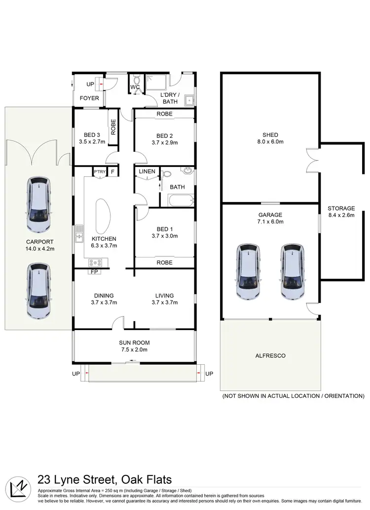Floorplan of Homely house listing, 23 Lyne Street, Oak Flats NSW 2529