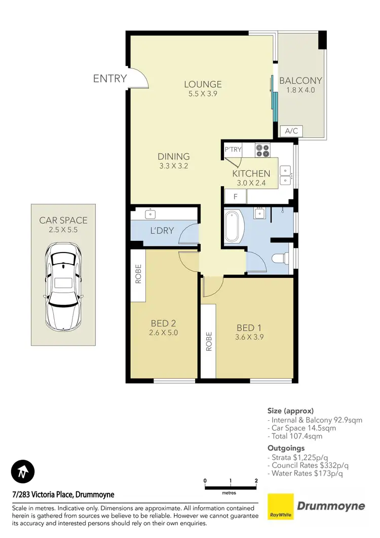 Floorplan of Homely apartment listing, 7/283 Victoria Place, Drummoyne NSW 2047