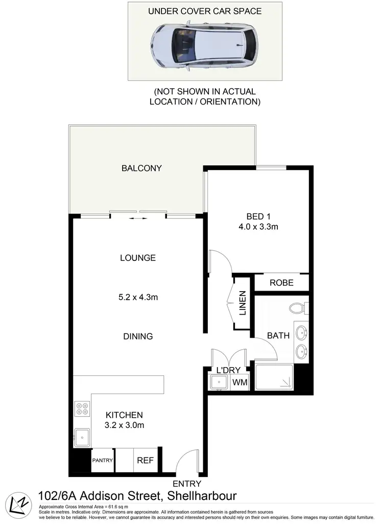 Floorplan of Homely apartment listing, 102/6A Addison Street, Shellharbour NSW 2529