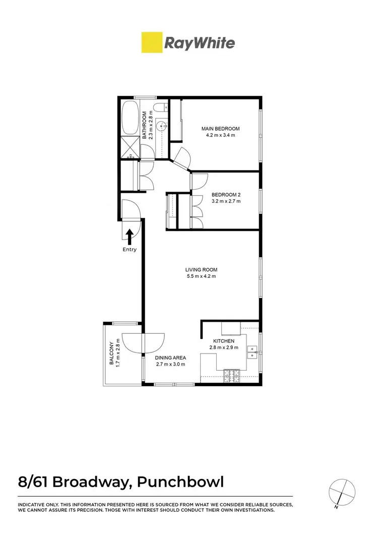 Floorplan of Homely unit listing, 8/61 Broadway, Punchbowl NSW 2196