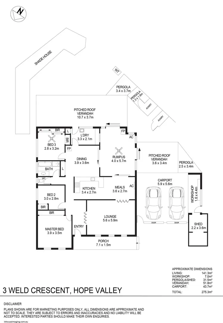 Floorplan of Homely house listing, 3 Weld Crescent, Hope Valley SA 5090