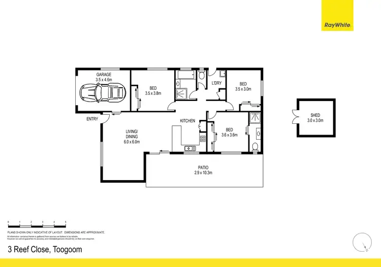 Floorplan of Homely house listing, 3 Reef Close, Toogoom QLD 4655