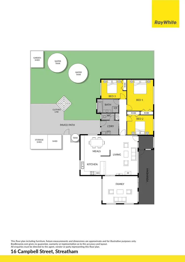 Floorplan of Homely house listing, 16 Campbell Street, Streatham VIC 3351
