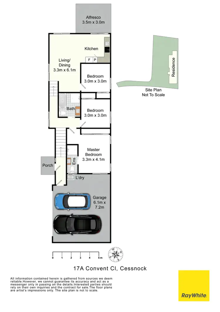 Floorplan of Homely townhouse listing, 17A Convent Close, Cessnock NSW 2325