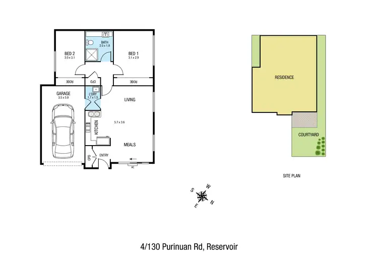 Floorplan of Homely unit listing, 4/130 Purinuan Road, Reservoir VIC 3073