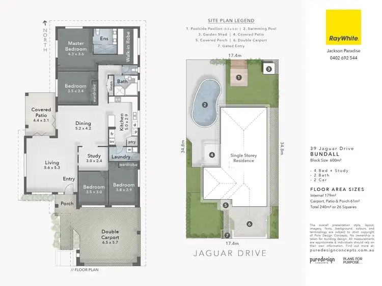 Floorplan of Homely house listing, 39 Jaguar Drive, Bundall QLD 4217