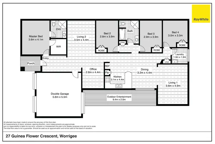 Floorplan of Homely house listing, 27 Guinea Flower Crescent, Worrigee NSW 2540