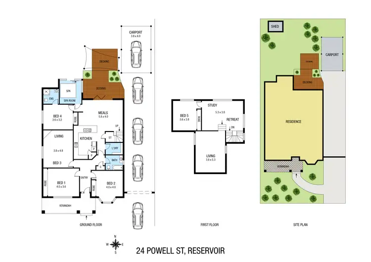 Floorplan of Homely house listing, 24 Powell Street, Reservoir VIC 3073
