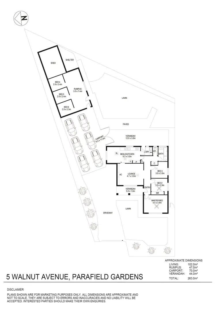 Floorplan of Homely house listing, 5 Walnut Avenue, Parafield Gardens SA 5107