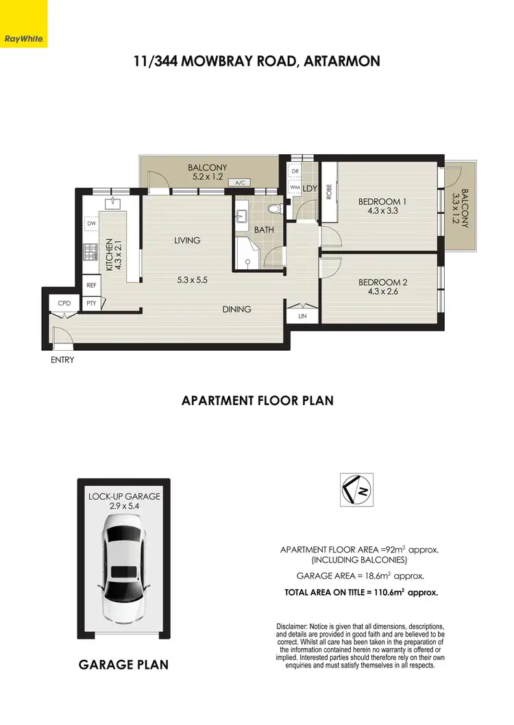 Floorplan of Homely apartment listing, 11/344 Mowbray Road, Artarmon NSW 2064
