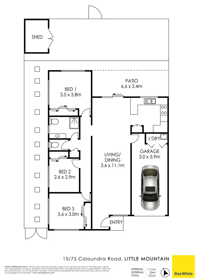Floorplan of Homely unit listing, 15/75 Caloundra Road, Little Mountain QLD 4551