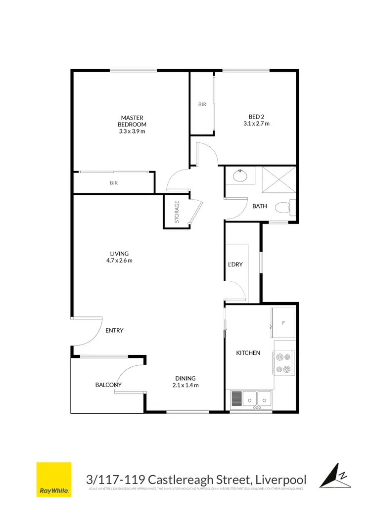 Floorplan of Homely apartment listing, 3/117 Castlereagh Street, Liverpool NSW 2170