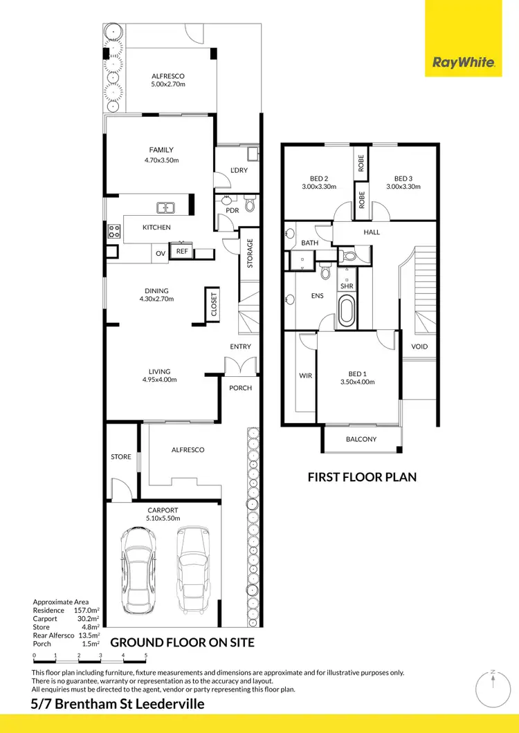 Floorplan of Homely townhouse listing, 5/7 Brentham Street, Leederville WA 6007